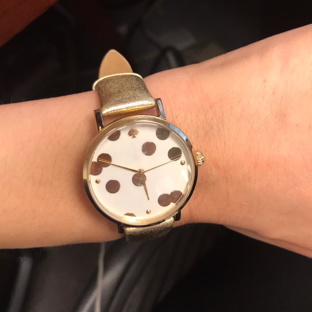 Kate Spade gold polka dot watch